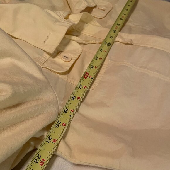 SO SOFT!! Croft & Barrow L Yellow Knit Woven Cotton Zip Button Sweatshirt Jacket - Picture 12 of 15